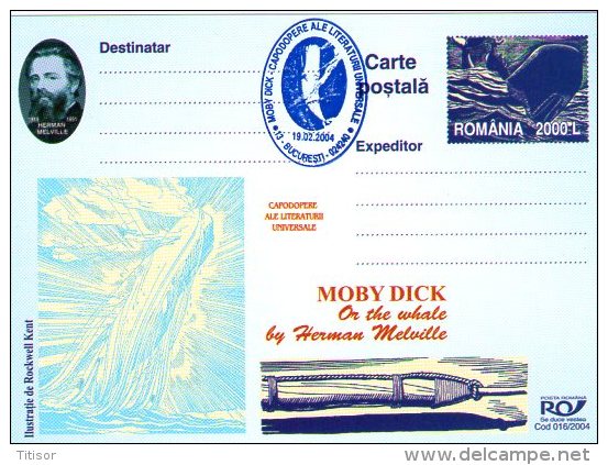 Whales - Moby Dick 9 postal stationaries (blue ink). Bucuresti 2004.