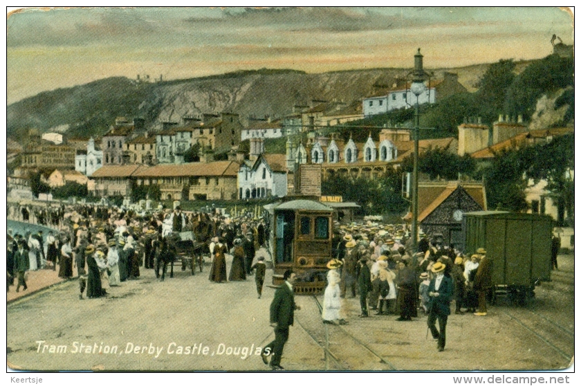 England - Engeland - Douglas - Isle Of Man - Tram Station - Derby Castle - 1910 - Autres & Non Classés
