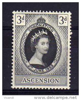 Ascension - 1953 - QEII Coronation - MH - Ascension (Ile De L')