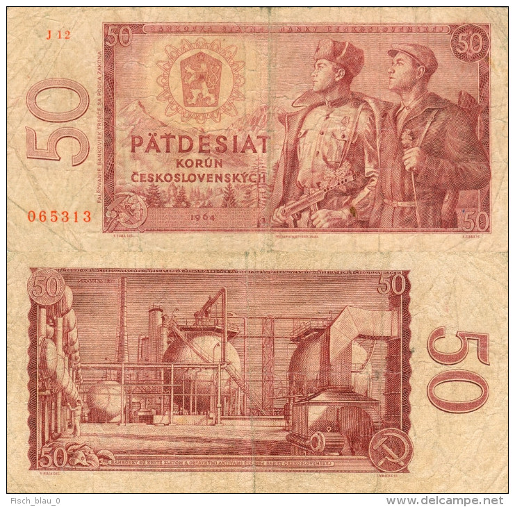 Banknote 50 Kronen Tschechoslowakei 1964 &#268;SSR Czechoslovakia &#268;eskoslovensko KCS Korun Note Geldschein Papierge - Tschechoslowakei