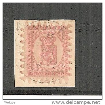 FinMi.Nr.9C/  FINNLAND - Auf Briefausschnitt, Zentrischer Stempel, Fehlerfrei O - Used Stamps