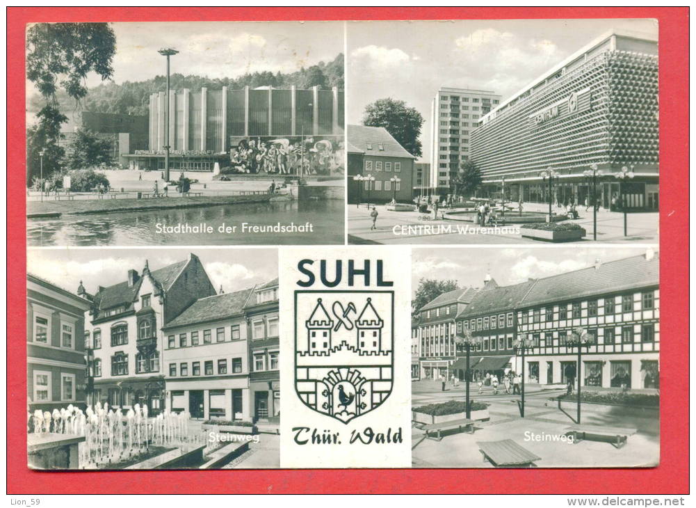 142894 /  Suhl -  CENTRUM WARENHAUS ,  STADTHALLE DER FREUNDSCHAFT - Deutschland Germany Allemagne Germania - Suhl