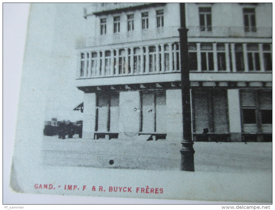 AK / Bildpostkarte 1916 Hotel Terminus Ostende Extension 1. WK Marine Feldpost Verlag Gand. Imp.F & R. Buyck, Freres - Oostende