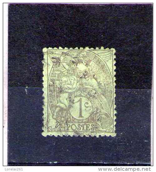 1900 - BLANC  Mi No86 Et Yv 107  GRIS - 1900-29 Blanc