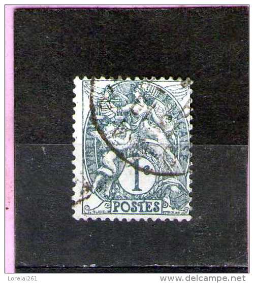 1900 - BLANC  Mi No86 Et Yv 107 A   ARDOISE - 1900-29 Blanc