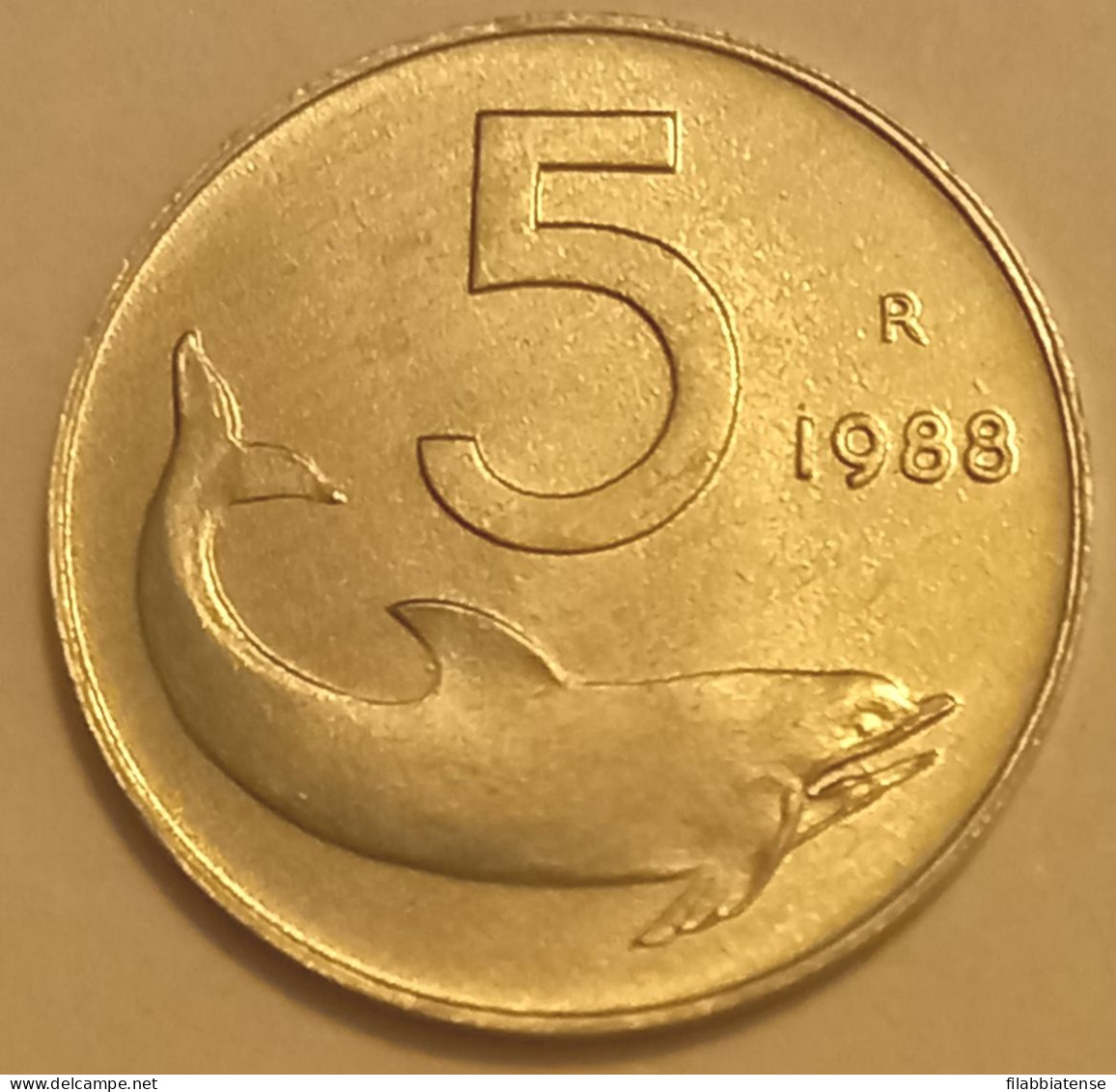 1988 - Italia 5 Lire     ----- - 5 Liras