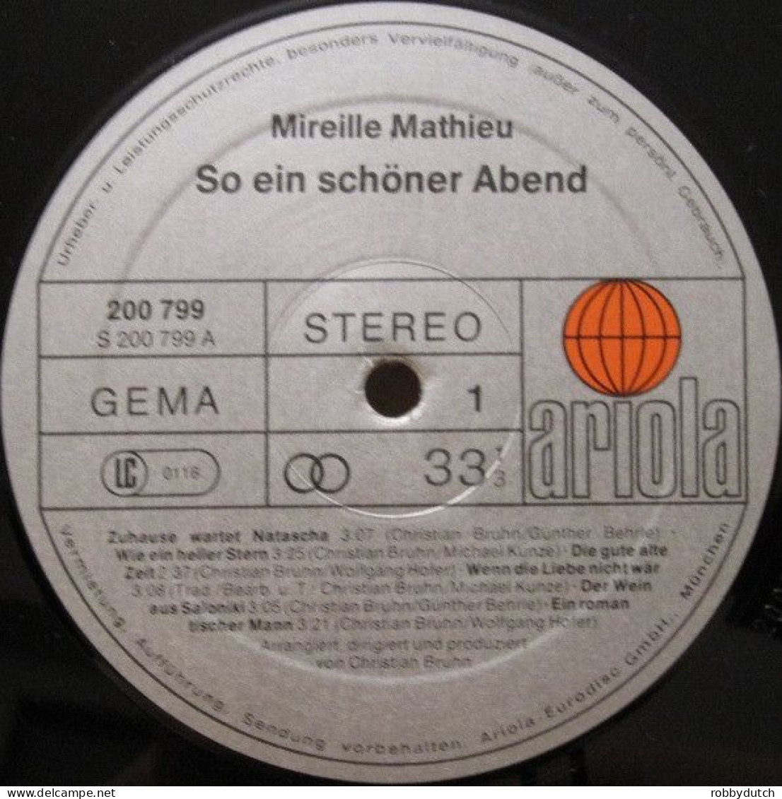 * LP *  MIREILLE MATHIEU - SO EIN SCHÖNER ABEND (Germany 1979) - Otros - Canción Alemana