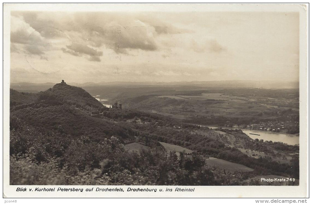 Drachenfels. (Konigswinter - Canterbury, England  26.8.34) - Drachenfels