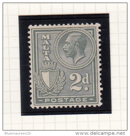 KING GEORGE V - Inscr POSTAGE - Malta (...-1964)