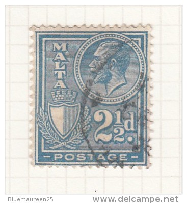 KING GEORGE V - Inscr POSTAGE - Malte (...-1964)