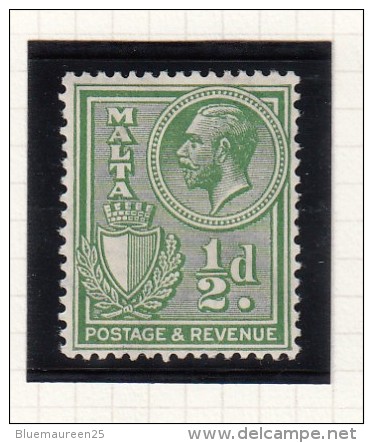 KING GEORGE V - Inscr POSTAGE AND REVENUE - Malta (...-1964)