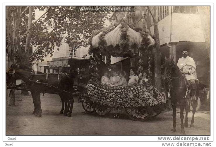 LAMALOU LES BAINS- CAVALCADE - SUPERBE CARTE PHOTO - Lamalou Les Bains