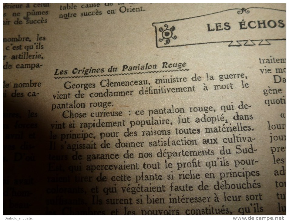 1919 :Alsace-Lorraine;HANSI; Haguenau; Odéon Et Incendie; Origines Du Pantalon Rouge; VERLAINE; Oeuvre Du Vieux Vêtement - Autres & Non Classés