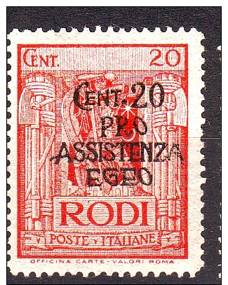 EGEO OCCUPAZIONE TEDESCA 1943  N. 120 ROSSO  NUOVO** 1 VALORE - Egée