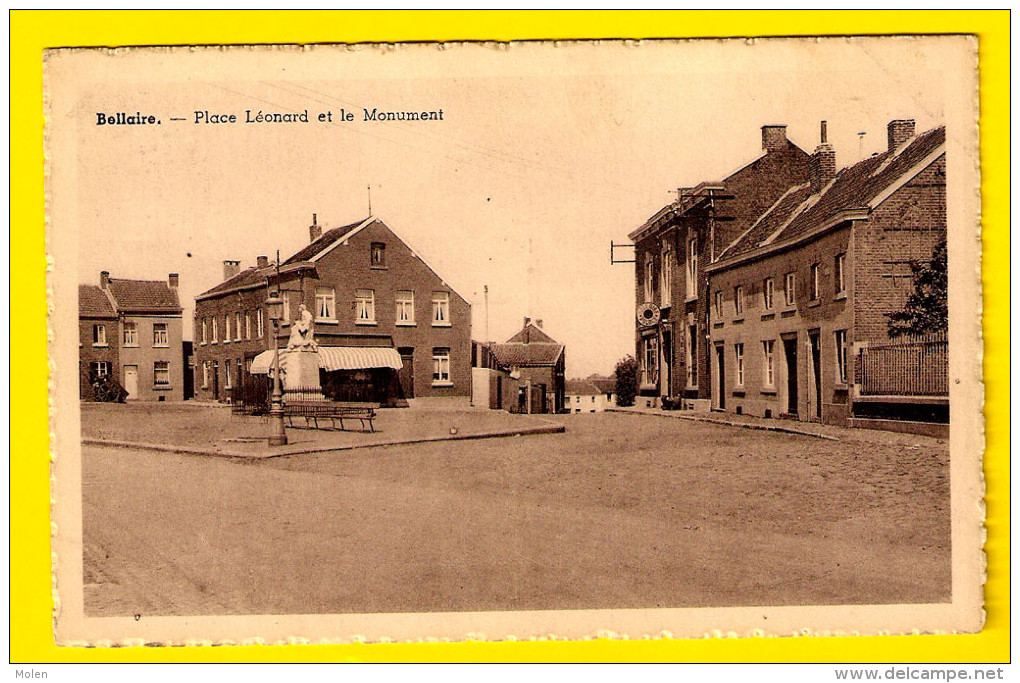 BELLAIRE : PLACE LEONARD ET LE MONUMENT AUX MORTS  =  BEYNE-HEUSAY  - Edition Maison Bonomme Moise TOP QUALITY A243 - Beyne-Heusay