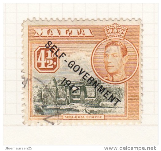 KING GEORGE VI - Optd SELF-GOVERNMENT 1947 - Malte (...-1964)