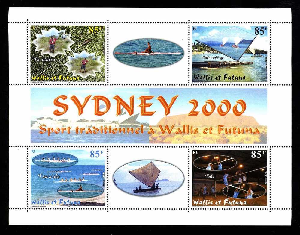 Wallis Futuna 2000 Bloc N° 9 **  Neuf = MNH Superbe JO De Sydney Sports Bateaux Boats Ships - Blocs-feuillets