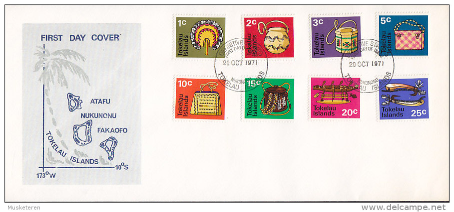 Tokelau Islands FDC 1971 Cover Local Artcraft - Tokelau