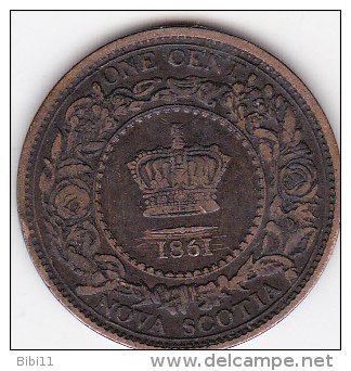 CANADA / NOVA SCOTIA .ONE CENT 1861 .VICTORIA - Canada