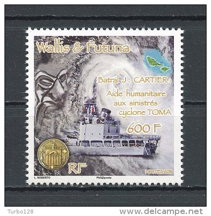 WALLIS FUTUNA 2011 N°  747 ** Neuf = MNH  Superbe Bateaux Boats Ships BATRAL J. Cartier TOMA - Ongebruikt