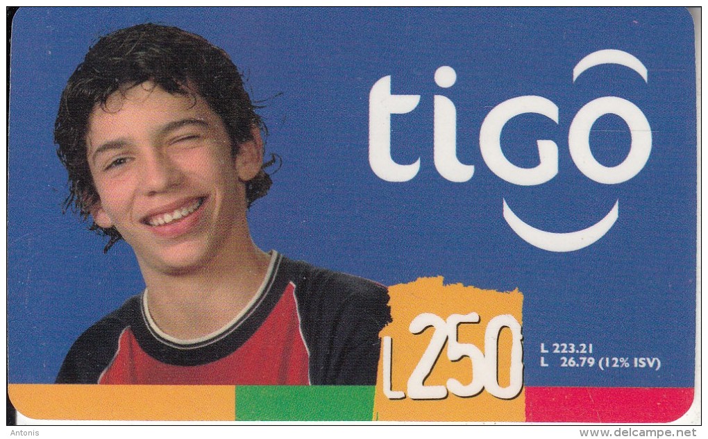 HONDURAS - Boy, TIGO Prepaid Card L250, Exp.date 05/06, Used - Honduras