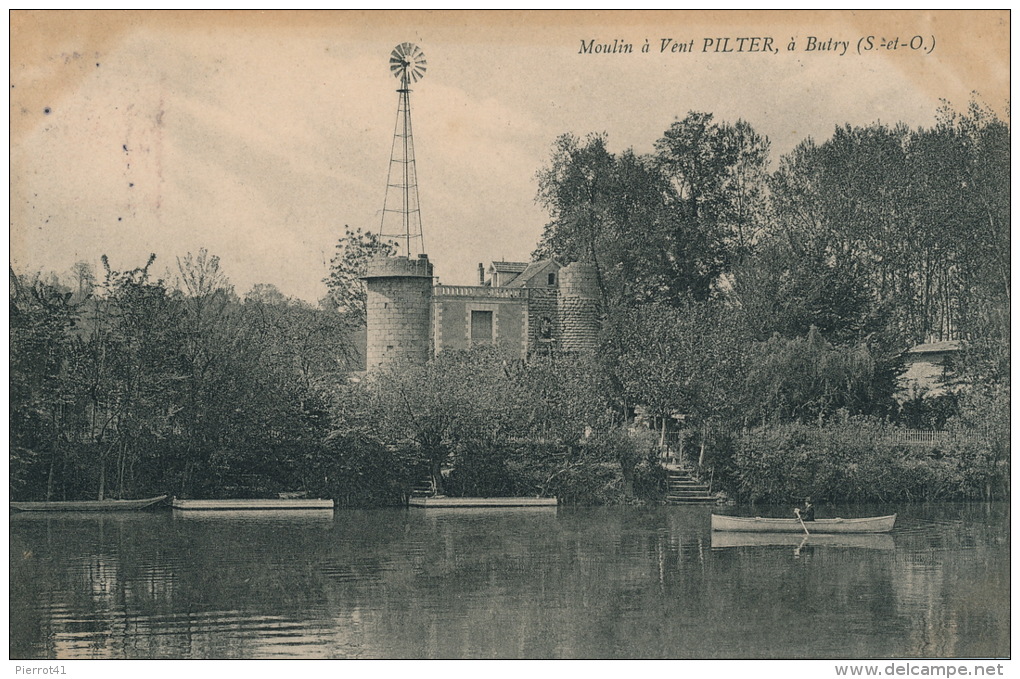 BUTRY - Moulin à Vent PILTER Avec Correspondance Au Dos De La Maison PILTER De 1905 - Butry