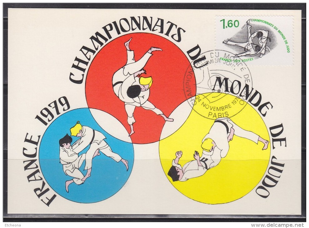 = Carte Postale Championnats Du Monde De Judo 1er Jour Paris 24 11 1979 N°2069 - Judo