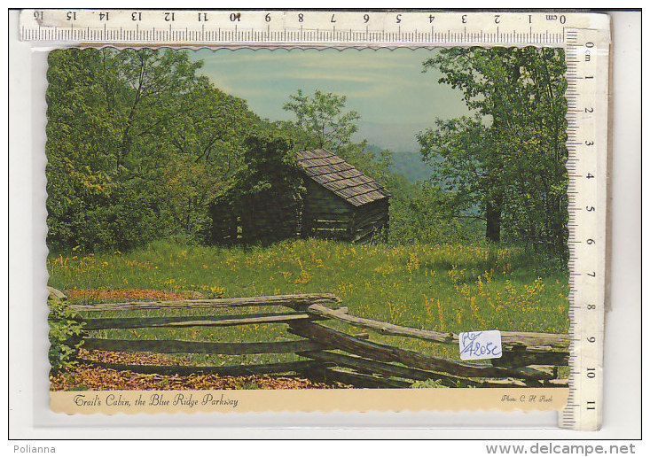 PO4205C#  NORTH CAROLINA - THE BLUE RIDGE PARKWAY - TRAIL'S CABIN  VG - Charlotte