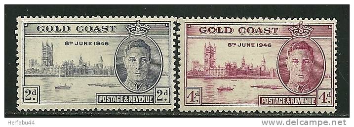 Gold Coast     Peace   Set  SC# 128-29 Mint - Goudkust (...-1957)