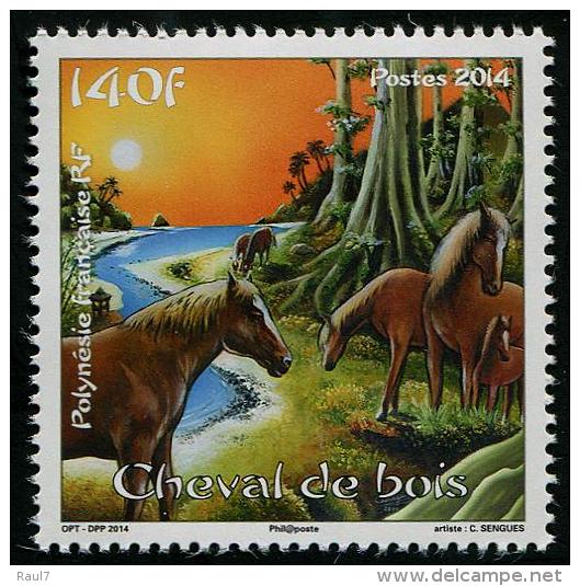 Polynésie Française 2014 - Nouvel An Chinois, Année Du Cheval - 1 Val Neufs // Mnh - Unused Stamps