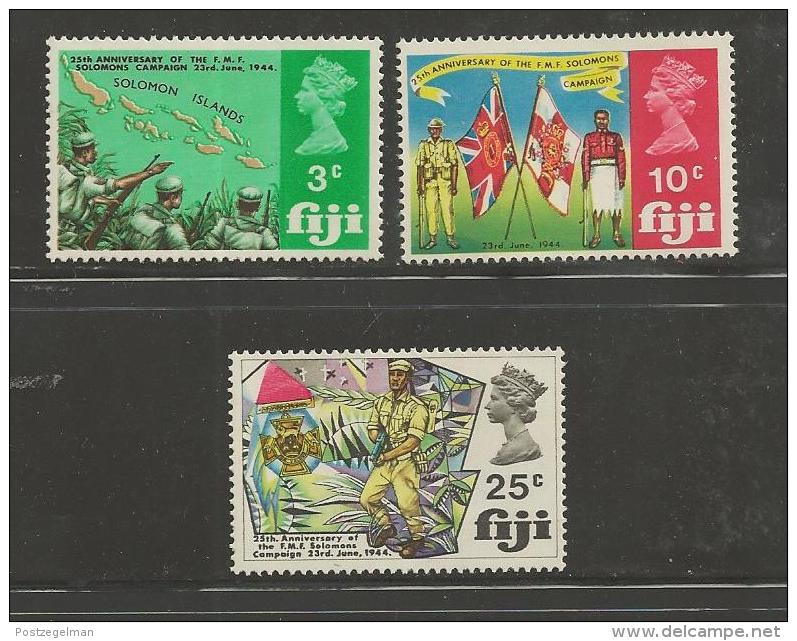 FIJI, 1969, Mint Never Hinged Stamps, Fijian Military Forces, 249-251, #2092 - Fiji (1970-...)