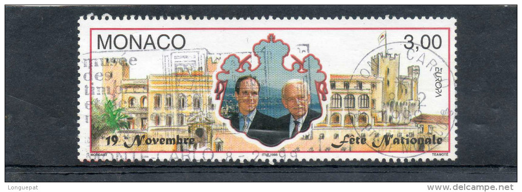 MONACO :  EUROPA - Festivals Nationaux : Fête Nationale -Vue Du Palais, Portraits De Rainier III Et Albert - - Used Stamps