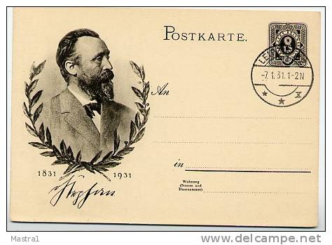 DR  P 211 Postkarte Leipzig ERSTTAG  7.1.1931 - Cartes Postales