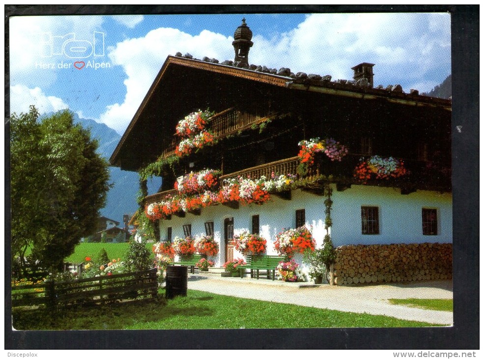 F1524 Gruss Aus Tirol, Hof Im Blumenschmuck Am Achensee  - Nice Stamp And Flamme Pertisau - Pertisau