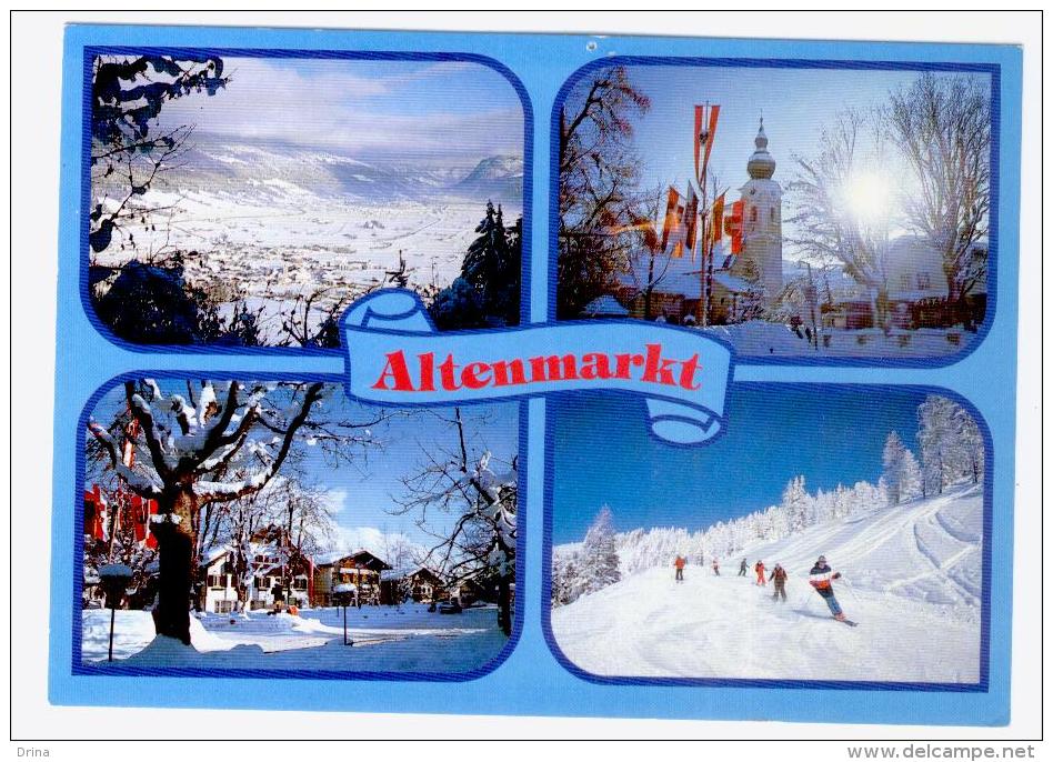 Postcard Austria, Altenmarkt, Used With Stamps - Altenmarkt Im Pongau