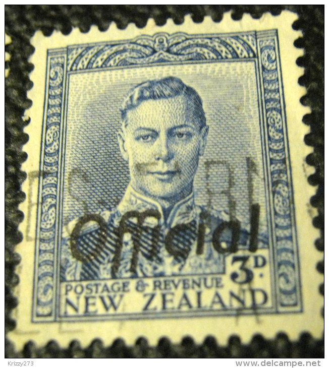 New Zealand 1938 King George VI Official 3d - Used - Servizio