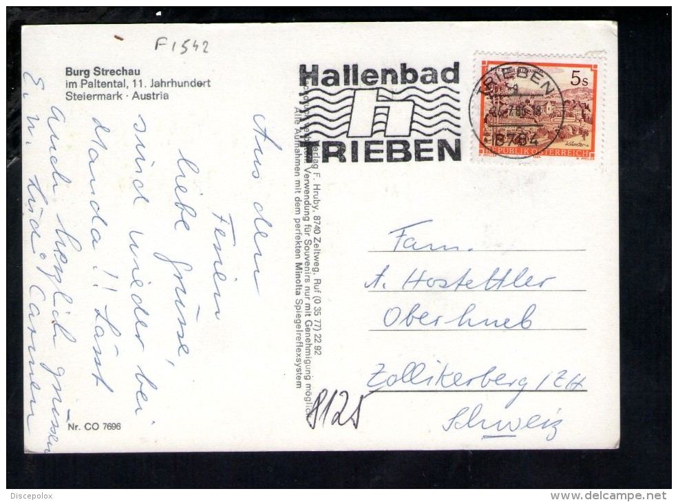 F1542 Burg Strechau - Nice Stamp And Timbre: Hallenbad Trieben - Liezen