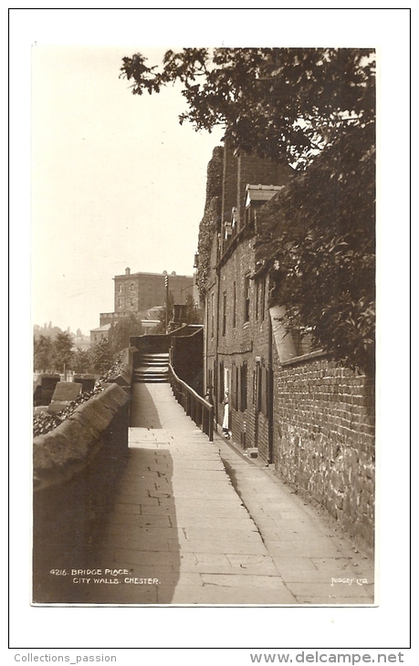 Cp, Angleterre, Chester, Bridge Place, City Walls - Chester