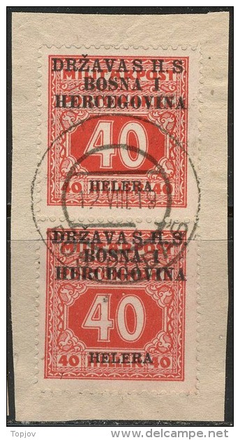 YUGOSLAVIA - JUGOSLAVIA - BOSNA  S.H.S  - PORTO  - BOS. KOBAŠ - 1919 - Timbres-taxe