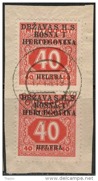 YUGOSLAVIA - JUGOSLAVIA - BOSNA  S.H.S  - PORTO  - BOS. KOBAŠ - 1919 - Impuestos