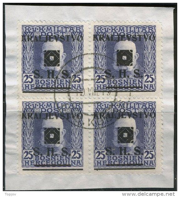 YUGOSLAVIA - JUGOSLAVIA - BOSNA  S.H.S  - BOS. KOBAŠ - 1919 - Briefe U. Dokumente