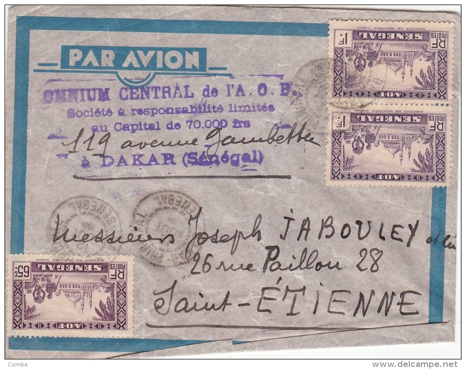 1947 , LETTRE SENEGAL,  DAKAR Pour FRANCE, /5217 - Storia Postale