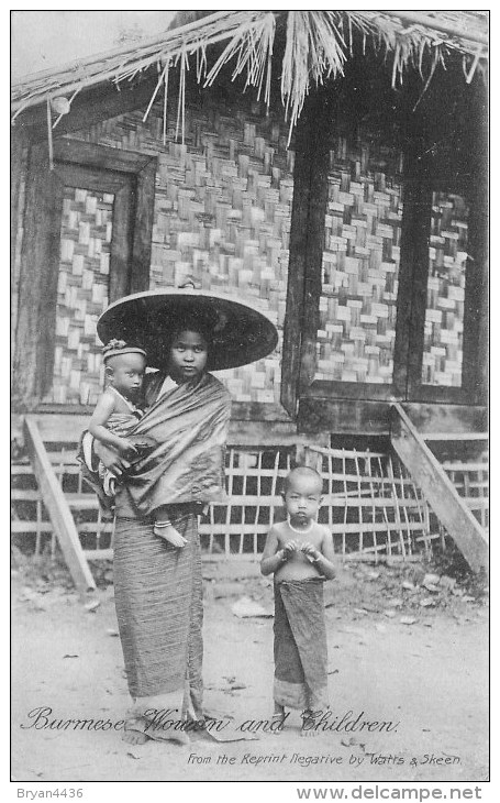 Myanmar - Burma - ** Burmese Woman And Children  ** -   Voir 2 Scans - Myanmar (Birma)