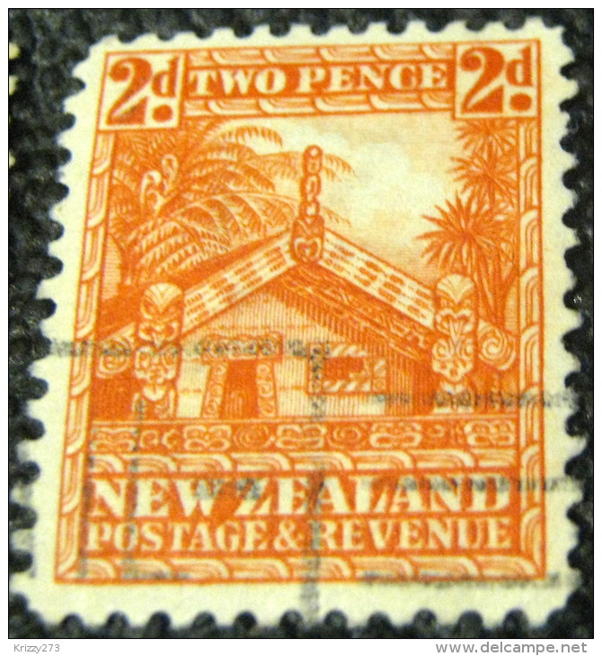 New Zealand 1935 Maori House 2d - Used - Used Stamps