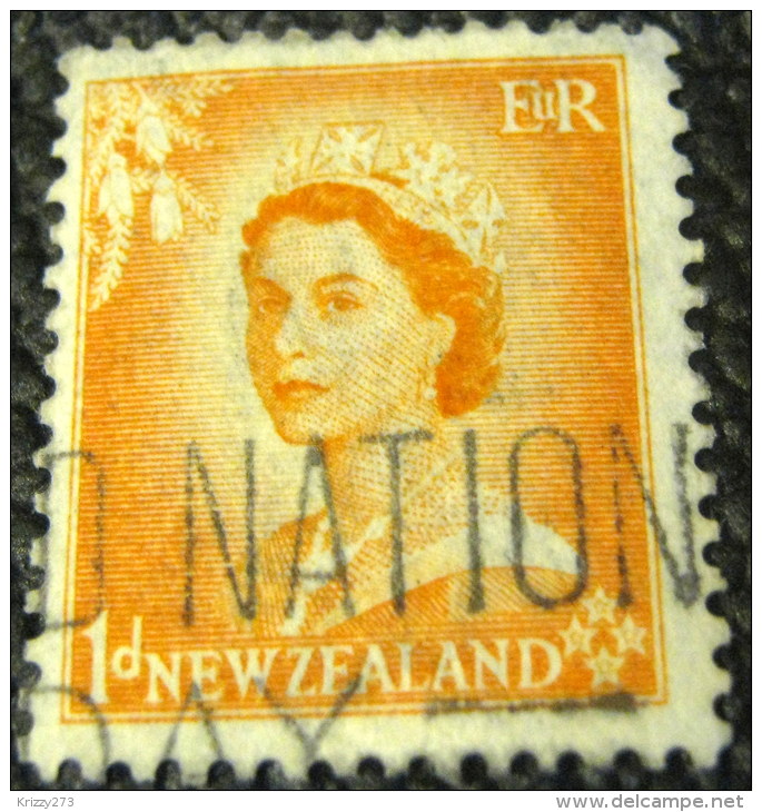 New Zealand 1954 Queen Elizabeth II 1d - Used - Unused Stamps