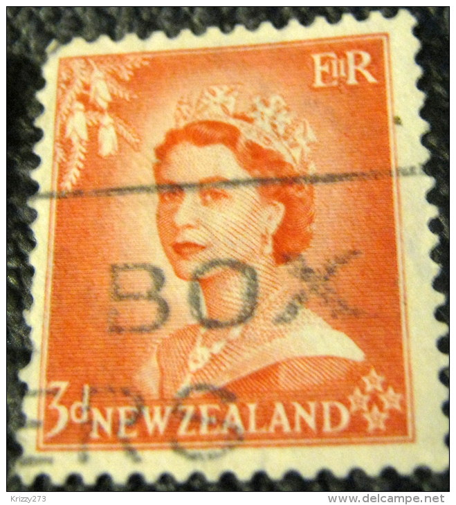 New Zealand 1954 Queen Elizabeth II 3d - Used - Ongebruikt