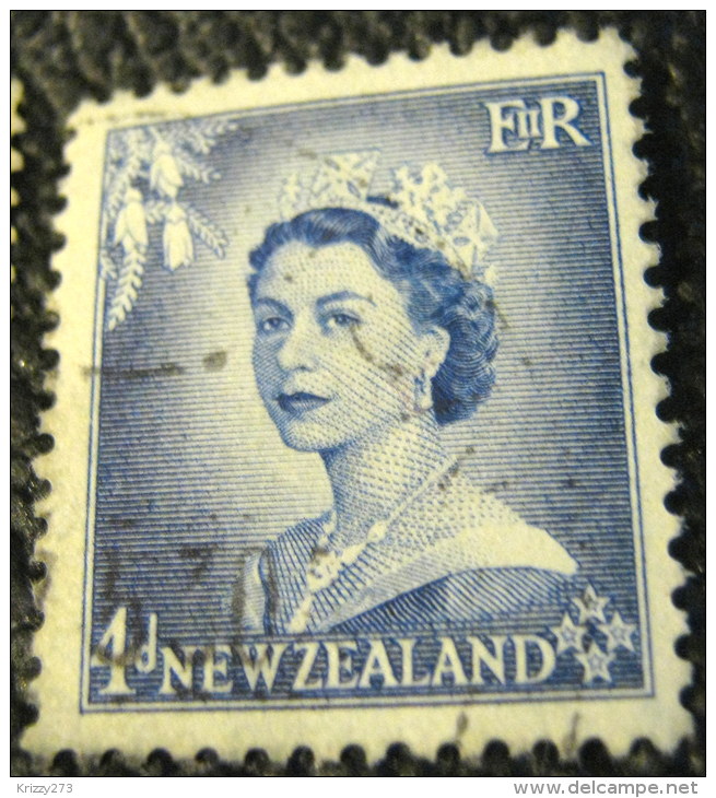 New Zealand 1954 Queen Elizabeth II 4d - Used - Ongebruikt