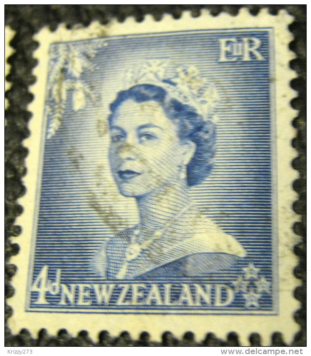 New Zealand 1954 Queen Elizabeth II 4d - Used - Unused Stamps