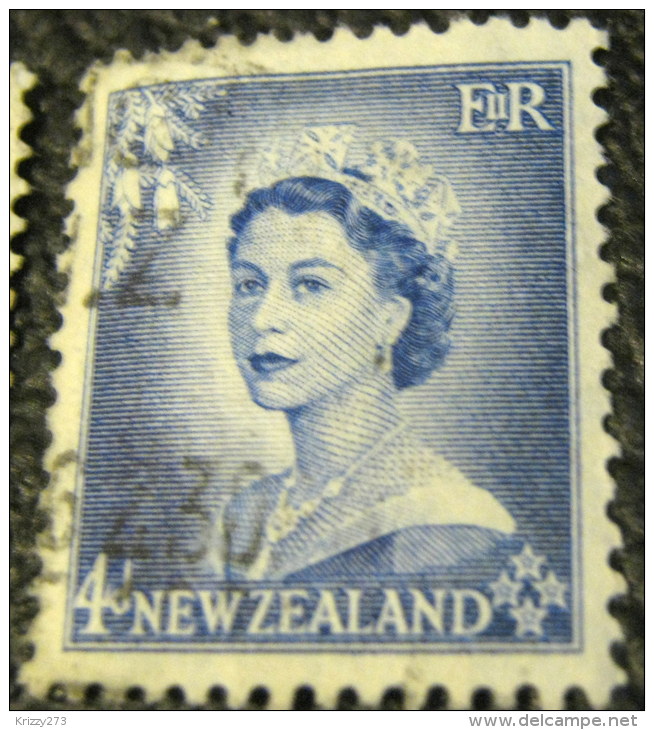 New Zealand 1954 Queen Elizabeth II 4d - Used - Ongebruikt