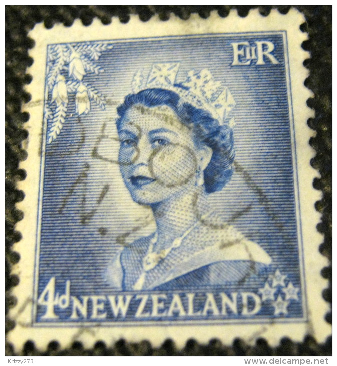 New Zealand 1954 Queen Elizabeth II 4d - Used - Ongebruikt